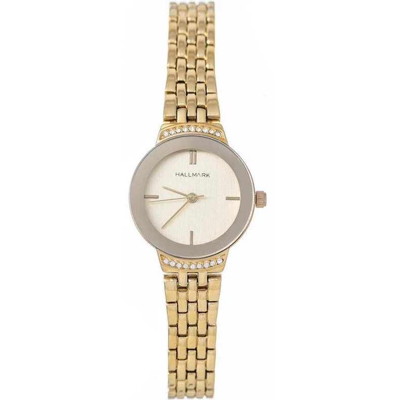Hallmark Ladies Gold White Dial