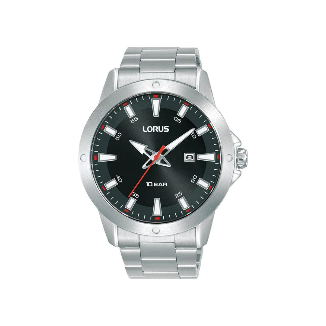 Lorus Gents Black 3 Hands Watch
