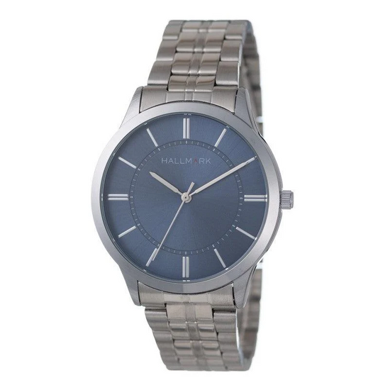 Hallmark Gents Silver Blue Dial