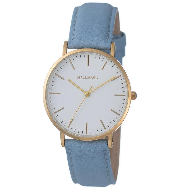 Hallmark Ladies Leather Dusk Strap White Dial Watch