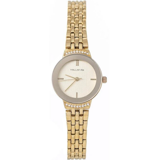 Hallmark Ladies Gold White Dial