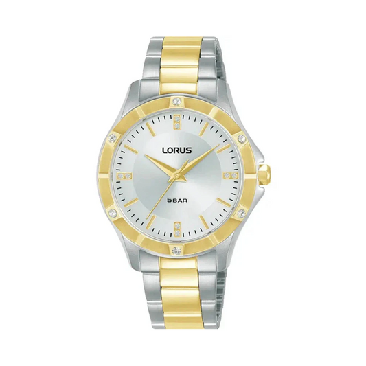 Lorus Ladies Two-Tone Silver Dial Dress Watch