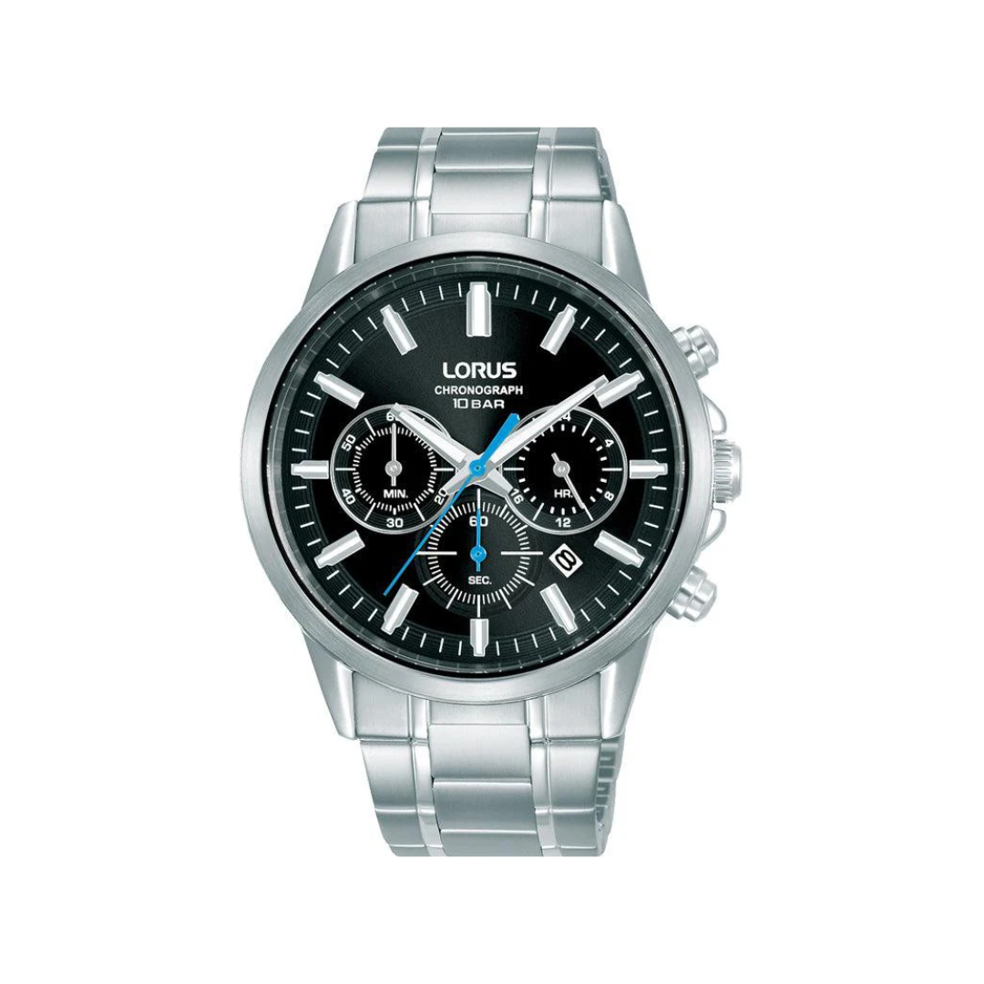 Lorus Gents Black Dial Chronograph Watch